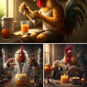 Chickens making pharmahuasca